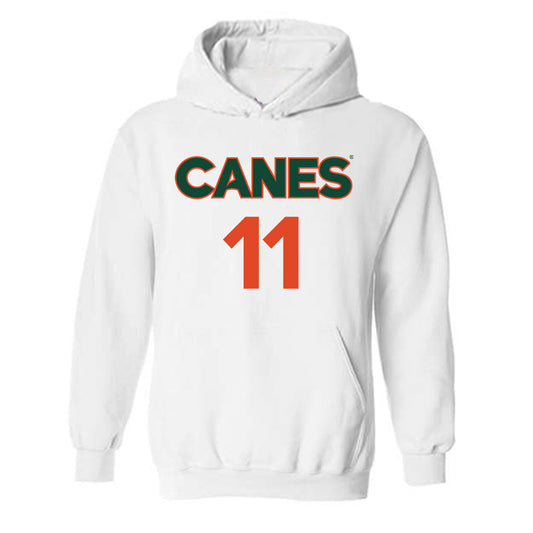 Miami - NCAA Men's Basketball : Salih Altuntas - Replica Shersey Hooded Sweatshirt-0