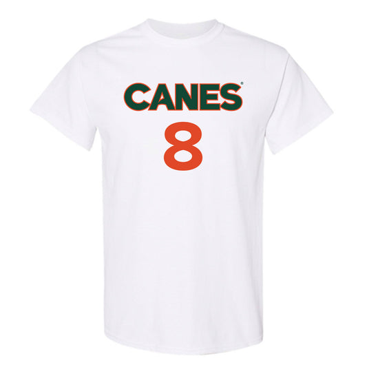 Miami - NCAA Men's Basketball : Ernest Udeh Jr. - Replica Shersey T-Shirt-0