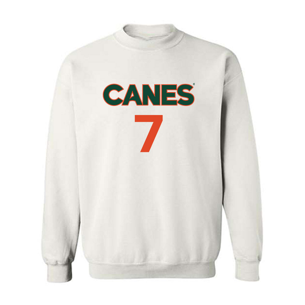 Miami - NCAA Men's Basketball : Shelton Henderson - Replica Shersey Crewneck Sweatshirt-0
