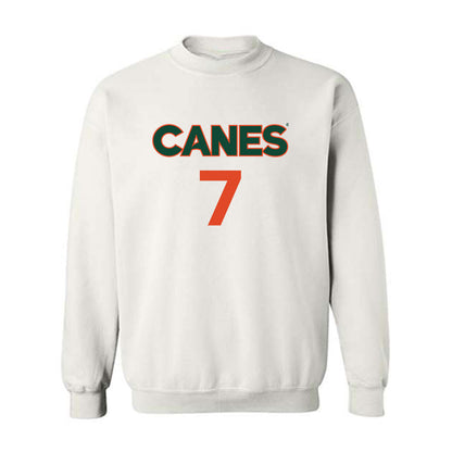 Miami - NCAA Men's Basketball : Shelton Henderson - Replica Shersey Crewneck Sweatshirt-0