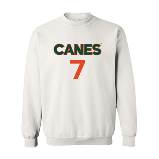 Miami - NCAA Men's Basketball : Shelton Henderson - Replica Shersey Crewneck Sweatshirt-0