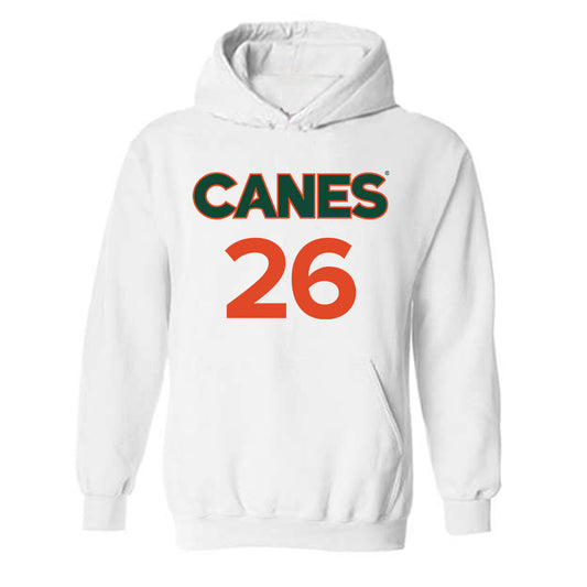 Miami - NCAA Women's Basketball : Dayana Mendes - Replica Shersey Hooded Sweatshirt-0