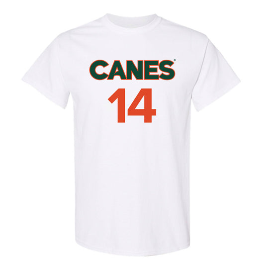 Miami - NCAA Men's Basketball : Noam Dovrat - Replica Shersey T-Shirt-0