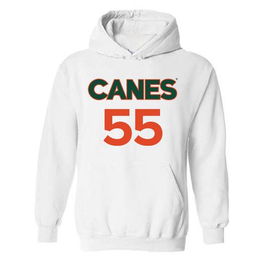 Miami - NCAA Men's Basketball : Acaden Lewis - Replica Shersey Hooded Sweatshirt-0