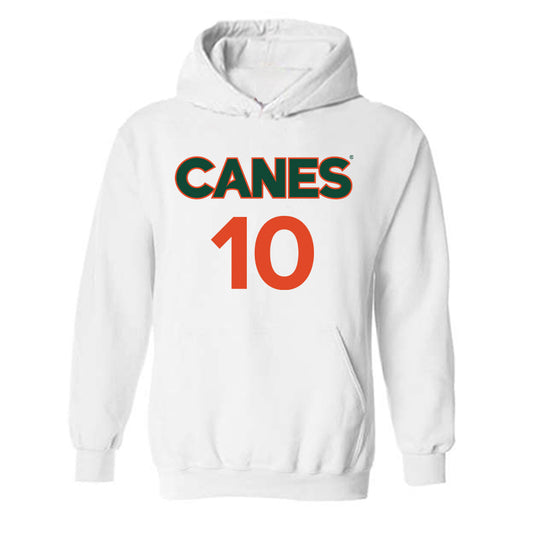 Miami - NCAA Men's Basketball : Tru Washington - Replica Shersey Hooded Sweatshirt-0