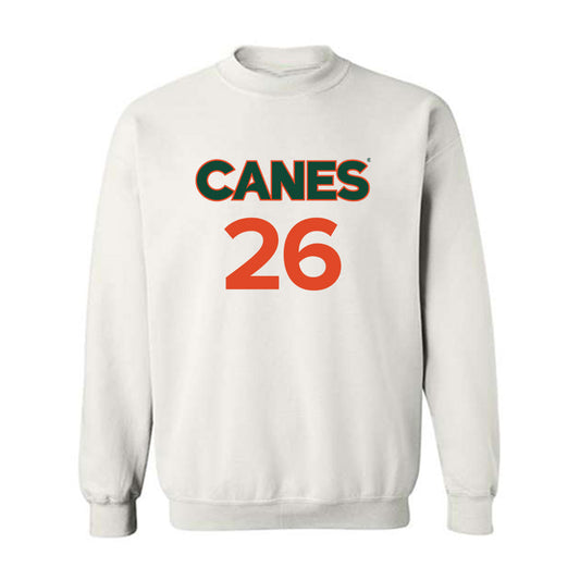 Miami - NCAA Women's Basketball : Dayana Mendes - Replica Shersey Crewneck Sweatshirt-0