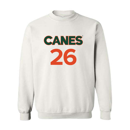 Miami - NCAA Women's Basketball : Dayana Mendes - Replica Shersey Crewneck Sweatshirt-0