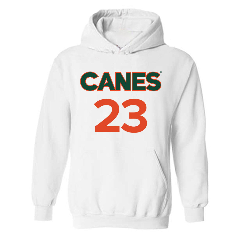 Miami - NCAA Women's Basketball : Meredith Tippner - Replica Shersey Hooded Sweatshirt-0