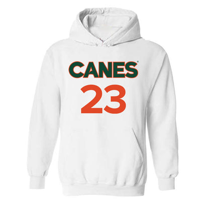 Miami - NCAA Women's Basketball : Meredith Tippner - Replica Shersey Hooded Sweatshirt-0