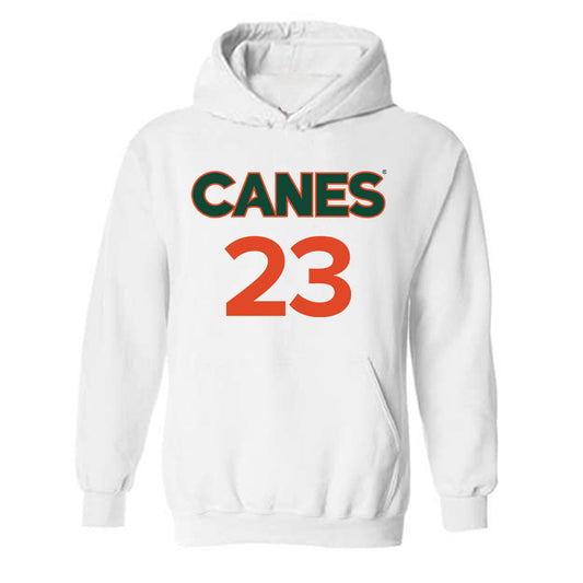 Miami - NCAA Women's Basketball : Meredith Tippner - Replica Shersey Hooded Sweatshirt-0