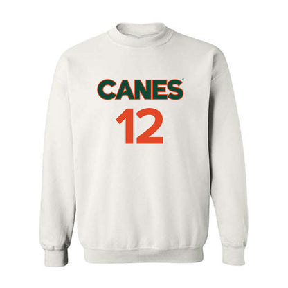 Miami - NCAA Women's Basketball : Natalie Wetzel - Replica Shersey Crewneck Sweatshirt-0