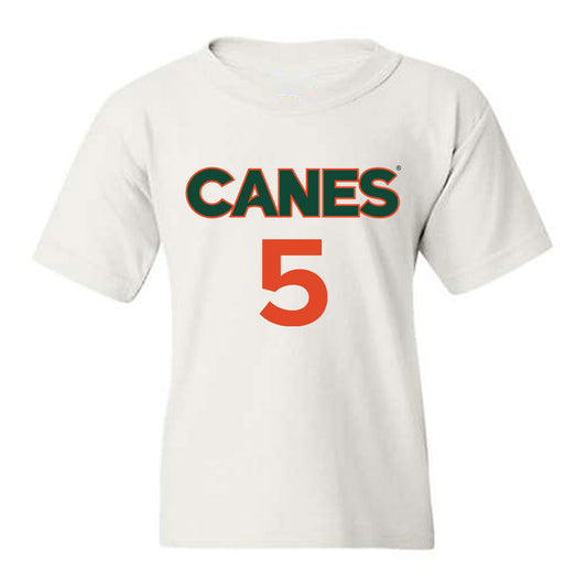 Miami - NCAA Men's Basketball : Malik Reneau - Replica Shersey Youth T-Shirt-0