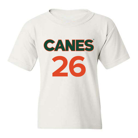 Miami - NCAA Women's Basketball : Dayana Mendes - Replica Shersey Youth T-Shirt-0