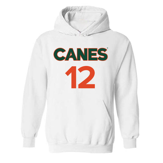 Miami - NCAA Men's Basketball : John Laboy II - Replica Shersey Hooded Sweatshirt-0