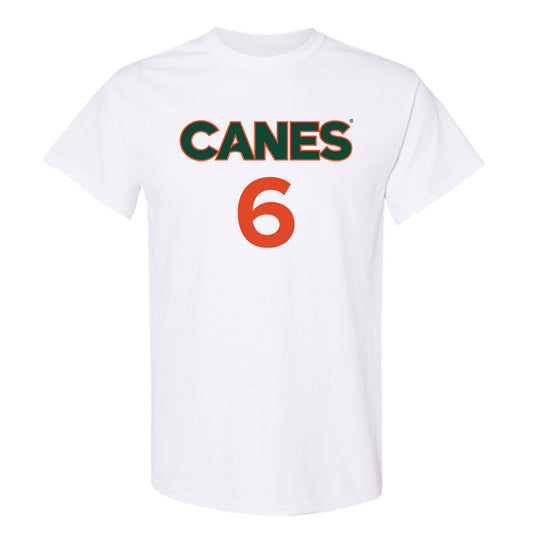 Miami - NCAA Men's Basketball : Treyvon Maddox - Replica Shersey T-Shirt-0