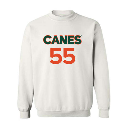 Miami - NCAA Men's Basketball : Acaden Lewis - Replica Shersey Crewneck Sweatshirt-0