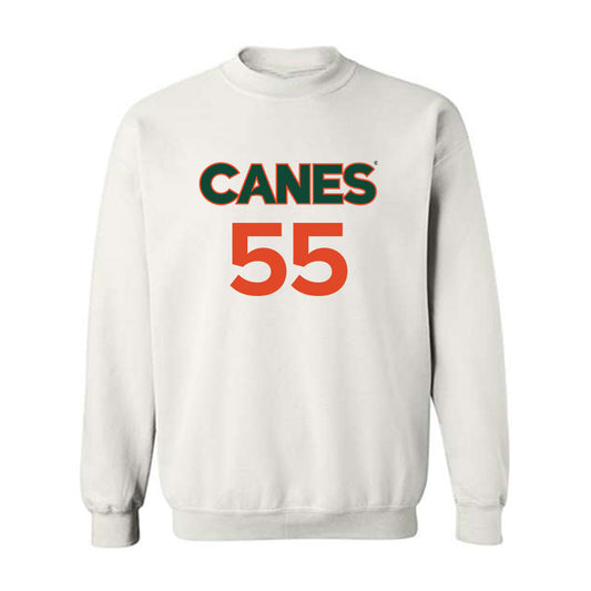Miami - NCAA Men's Basketball : Acaden Lewis - Replica Shersey Crewneck Sweatshirt-0