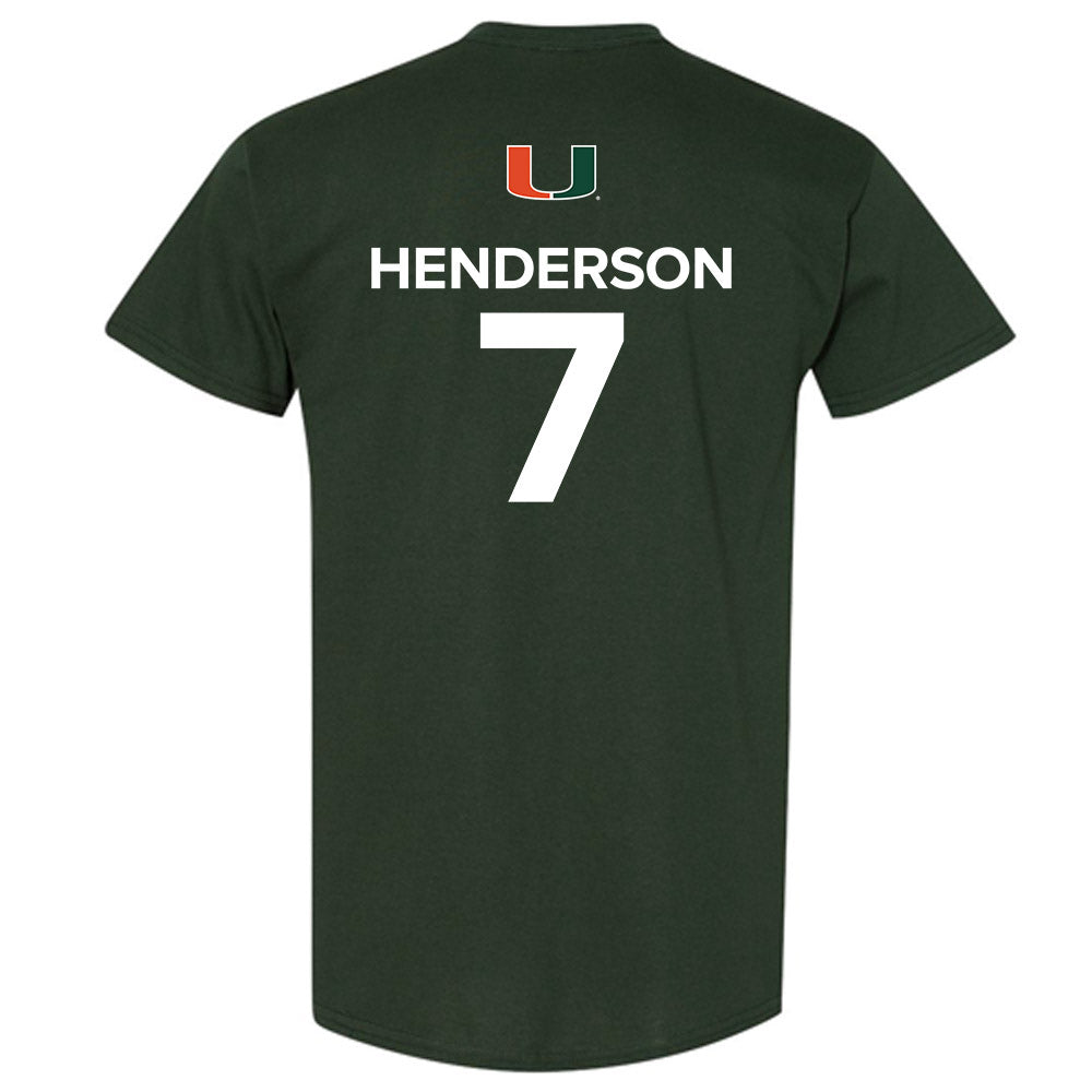 Miami - NCAA Men's Basketball : Shelton Henderson - Replica Shersey T-Shirt-1