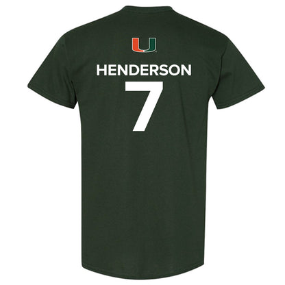 Miami - NCAA Men's Basketball : Shelton Henderson - Replica Shersey T-Shirt-1