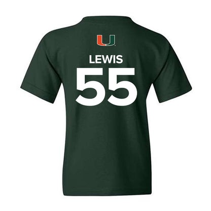 Miami - NCAA Men's Basketball : Acaden Lewis - Replica Shersey Youth T-Shirt-1