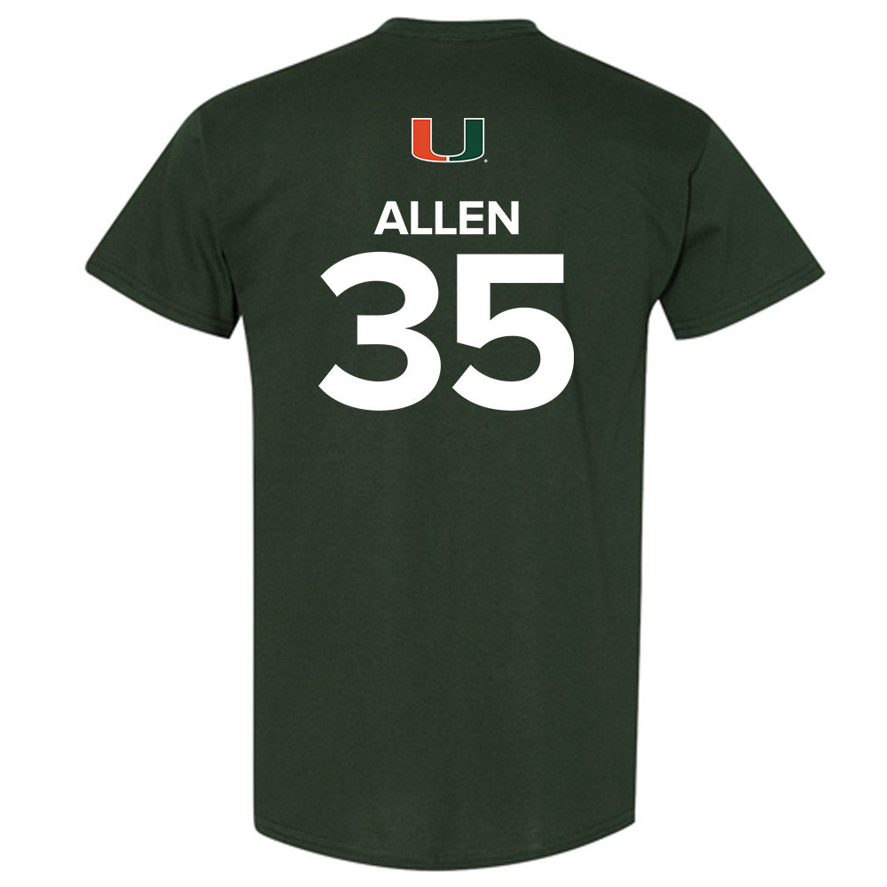 Miami - NCAA Men's Basketball : Dante Allen - Replica Shersey T-Shirt-1