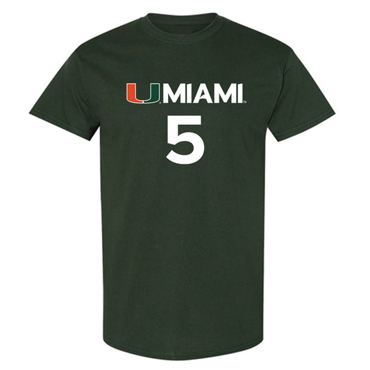 Miami - NCAA Men's Basketball : Malik Reneau - Replica Shersey T-Shirt-0
