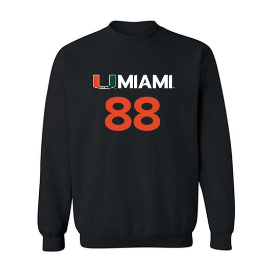 Miami - NCAA Men's Basketball : Timotej Malovec - Replica Shersey Crewneck Sweatshirt-0
