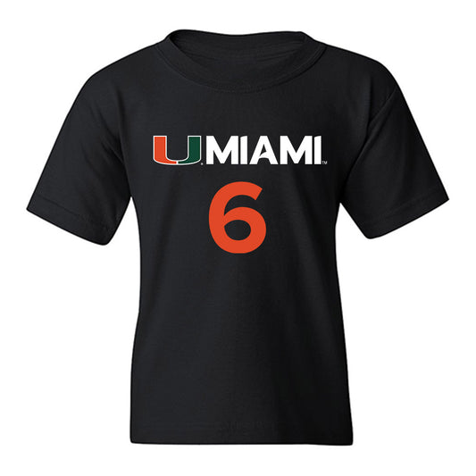 Miami - NCAA Men's Basketball : Treyvon Maddox - Replica Shersey Youth T-Shirt-0