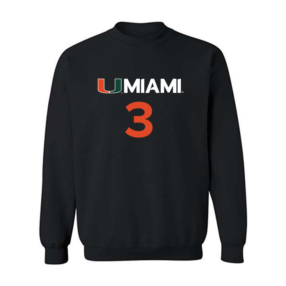 Miami - NCAA Women's Basketball : Soma Okolo - Replica Shersey Crewneck Sweatshirt-0