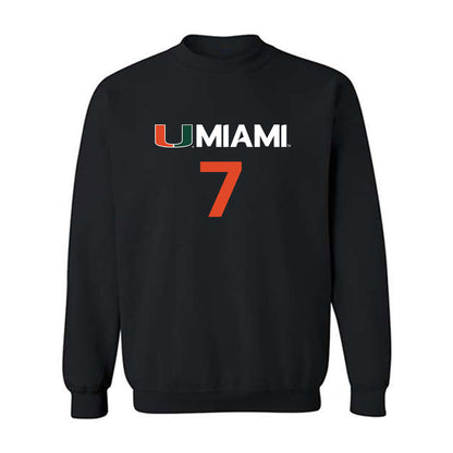 Miami - NCAA Men's Basketball : Shelton Henderson - Replica Shersey Crewneck Sweatshirt-0