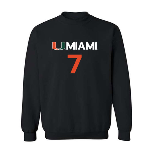 Miami - NCAA Men's Basketball : Shelton Henderson - Replica Shersey Crewneck Sweatshirt-0