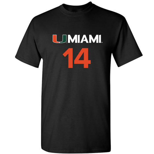 Miami - NCAA Men's Basketball : Noam Dovrat - Replica Shersey T-Shirt-0