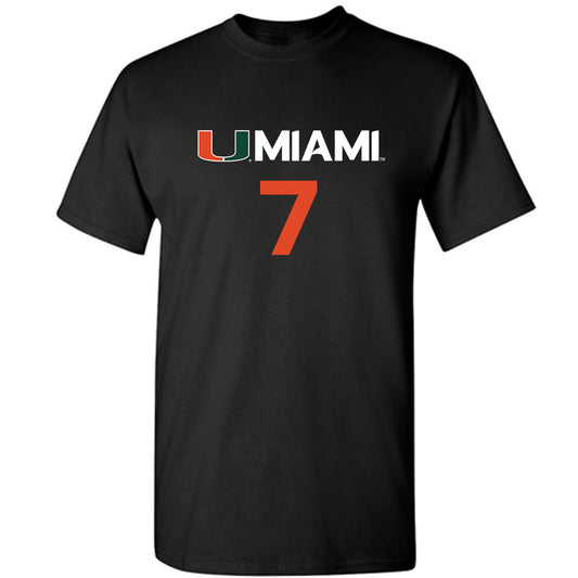Miami - NCAA Men's Basketball : Shelton Henderson - Replica Shersey T-Shirt-0