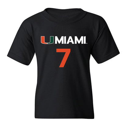 Miami - NCAA Men's Basketball : Shelton Henderson - Replica Shersey Youth T-Shirt-0