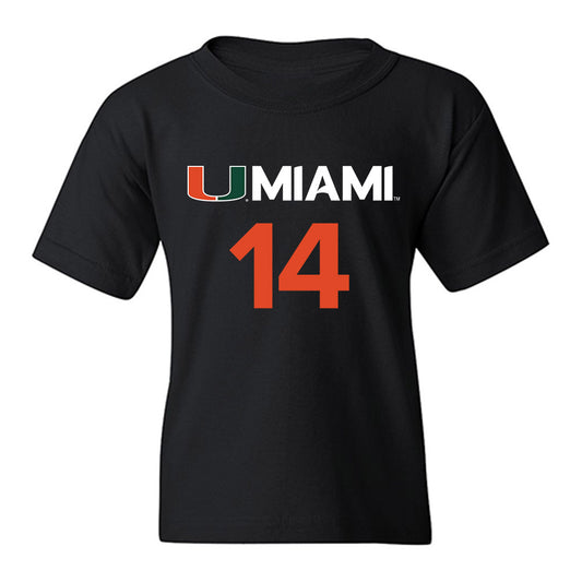 Miami - NCAA Men's Basketball : Noam Dovrat - Replica Shersey Youth T-Shirt-0