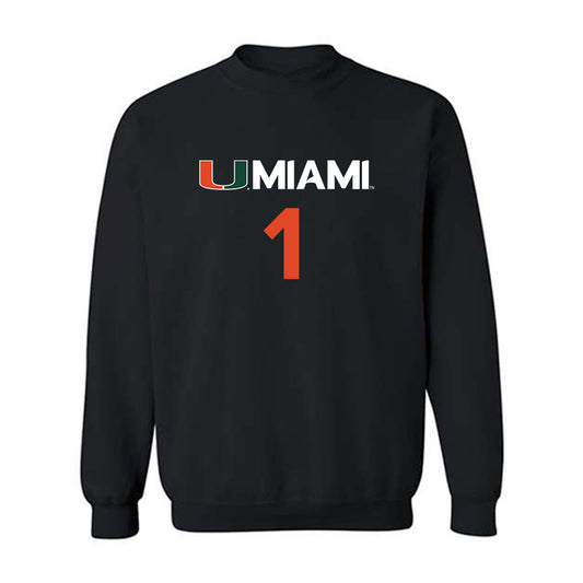 Miami - NCAA Women's Basketball : Cameron Williams - Replica Shersey Crewneck Sweatshirt-0