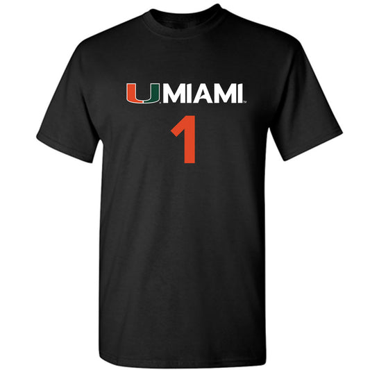 Miami - NCAA Men's Basketball : Jordyn Kee - Replica Shersey T-Shirt-0