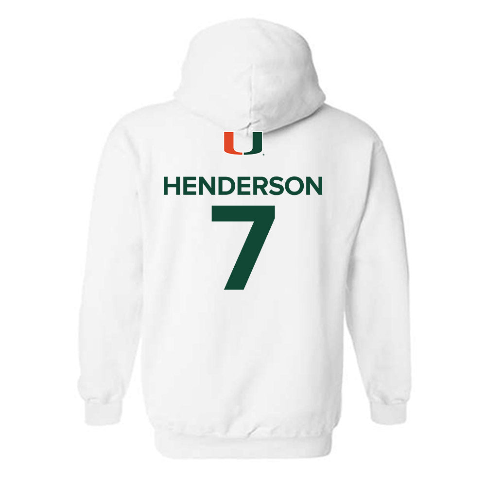 Miami - NCAA Men's Basketball : Shelton Henderson - Replica Shersey Hooded Sweatshirt-1