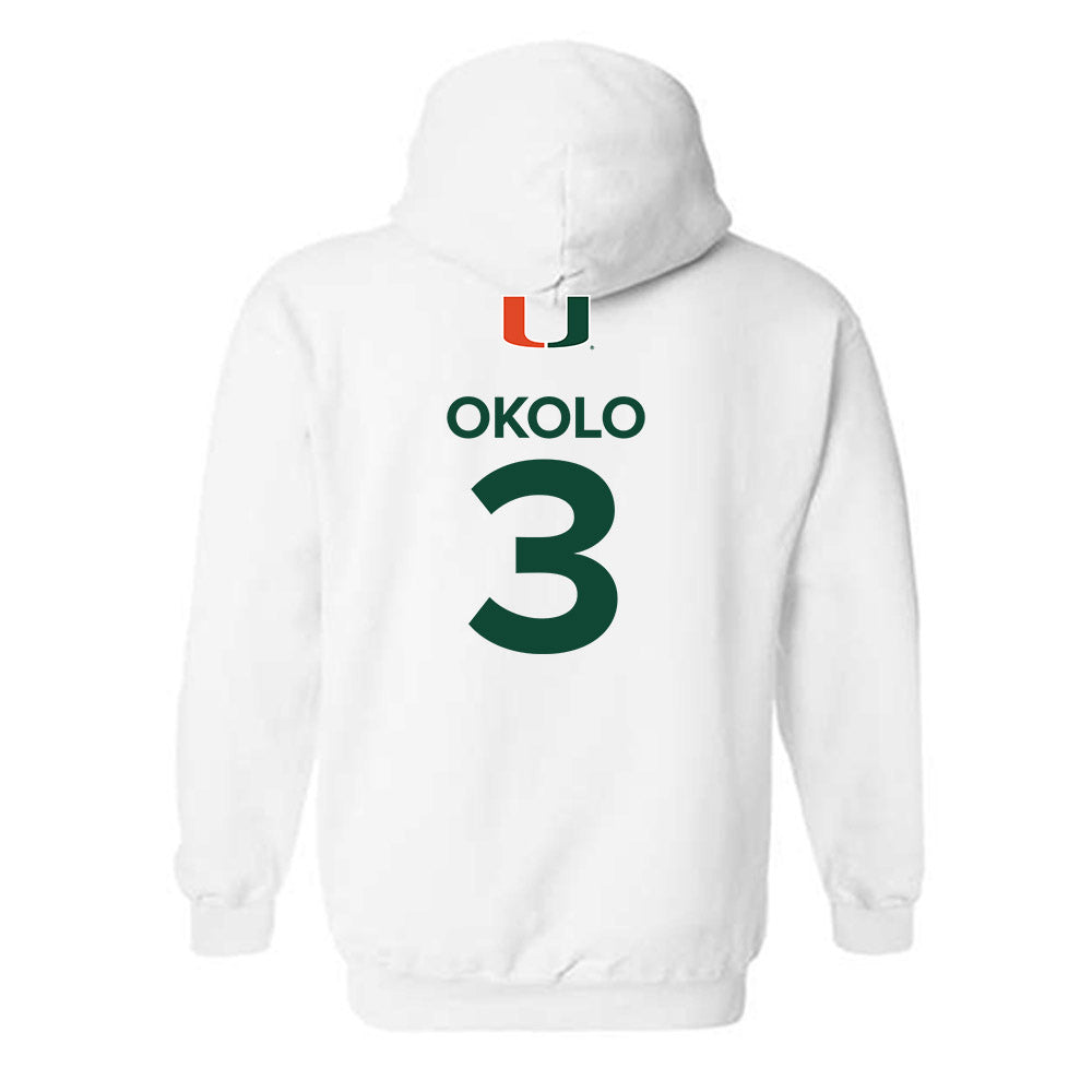 Miami - NCAA Women's Basketball : Soma Okolo - Replica Shersey Hooded Sweatshirt-1