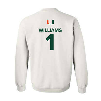 Miami - NCAA Women's Basketball : Cameron Williams - Replica Shersey Crewneck Sweatshirt-1