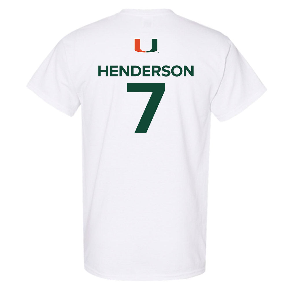 Miami - NCAA Men's Basketball : Shelton Henderson - Replica Shersey T-Shirt-1