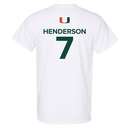 Miami - NCAA Men's Basketball : Shelton Henderson - Replica Shersey T-Shirt-1