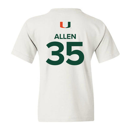 Miami - NCAA Men's Basketball : Dante Allen - Replica Shersey Youth T-Shirt-1
