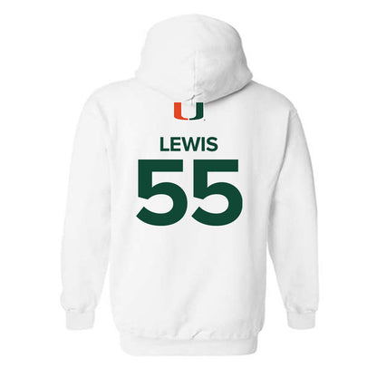 Miami - NCAA Men's Basketball : Acaden Lewis - Replica Shersey Hooded Sweatshirt-1