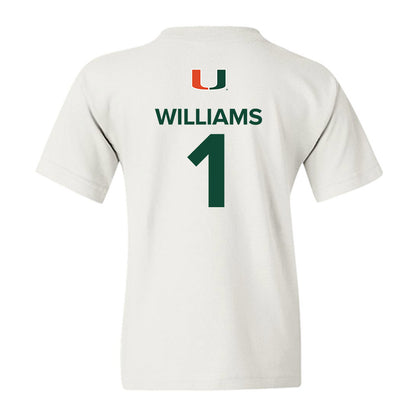 Miami - NCAA Women's Basketball : Cameron Williams - Replica Shersey Youth T-Shirt-1