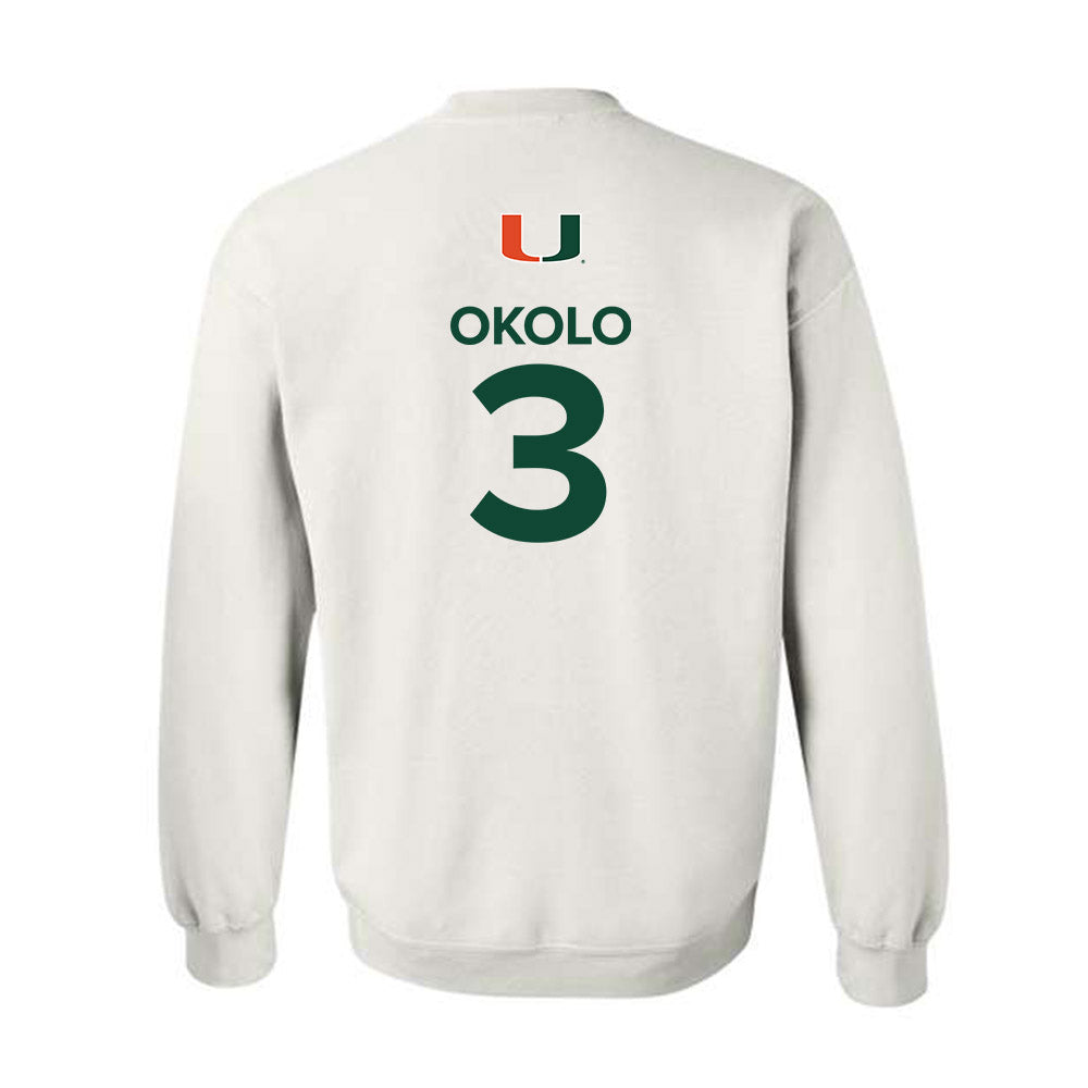 Miami - NCAA Women's Basketball : Soma Okolo - Replica Shersey Crewneck Sweatshirt-1