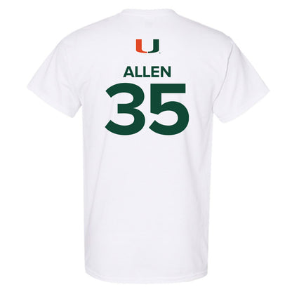 Miami - NCAA Men's Basketball : Dante Allen - Replica Shersey T-Shirt-1