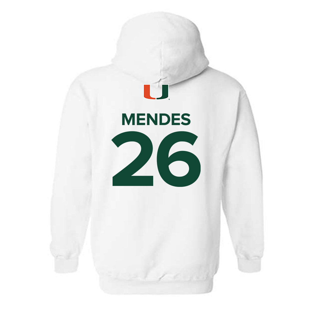 Miami - NCAA Women's Basketball : Dayana Mendes - Replica Shersey Hooded Sweatshirt-1