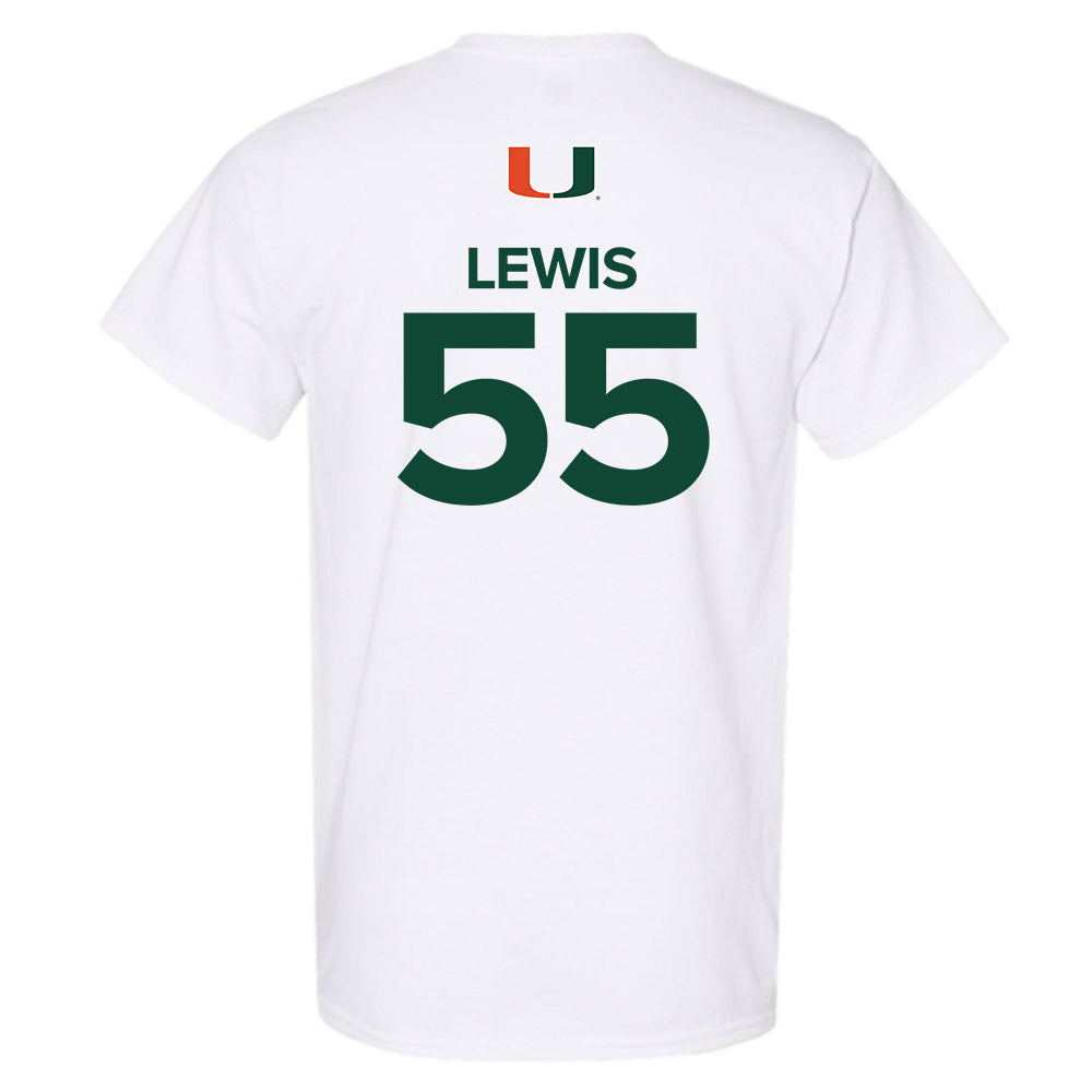 Miami - NCAA Men's Basketball : Acaden Lewis - Replica Shersey T-Shirt-1
