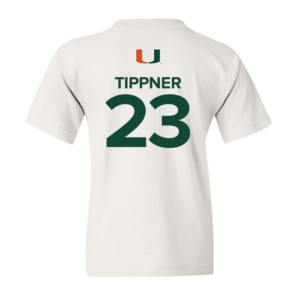 Miami - NCAA Women's Basketball : Meredith Tippner - Replica Shersey Youth T-Shirt-1